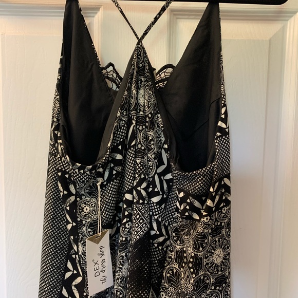 Dex Black Scarf Print Dress - Picture 5 of 6